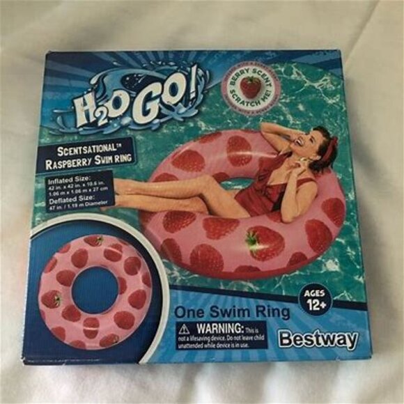 Bestway H2O Go Scentsational Raspberry Swim Ring Age 12+ - Picture 3 of 5